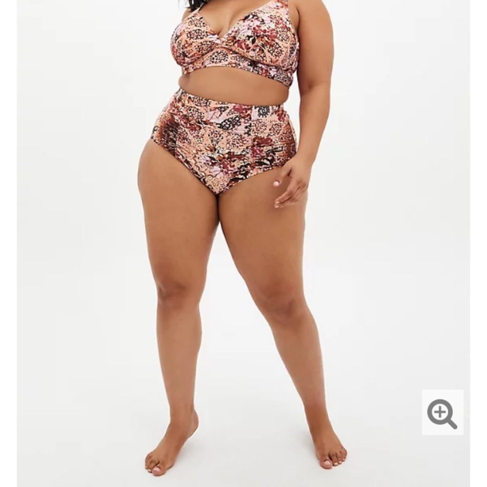 Torrid pattern two piece bikini swim suit